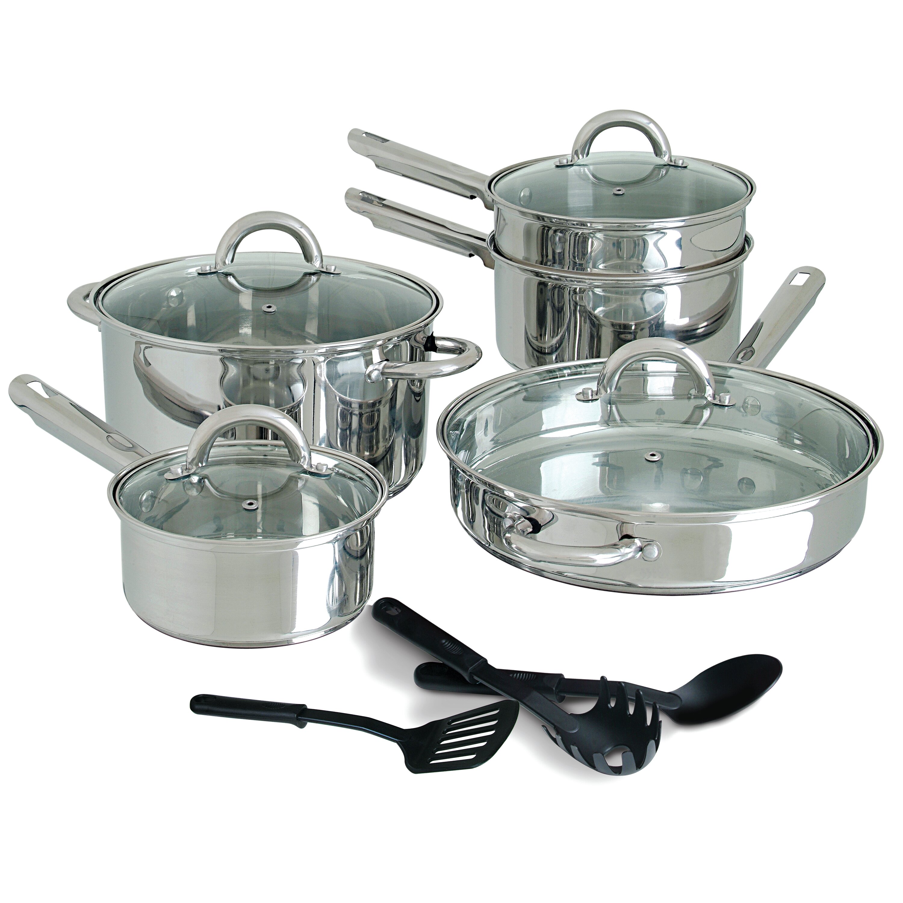 Gibson Home Ellsworth 12 Piece Aluminum Nonstick Cookware Set