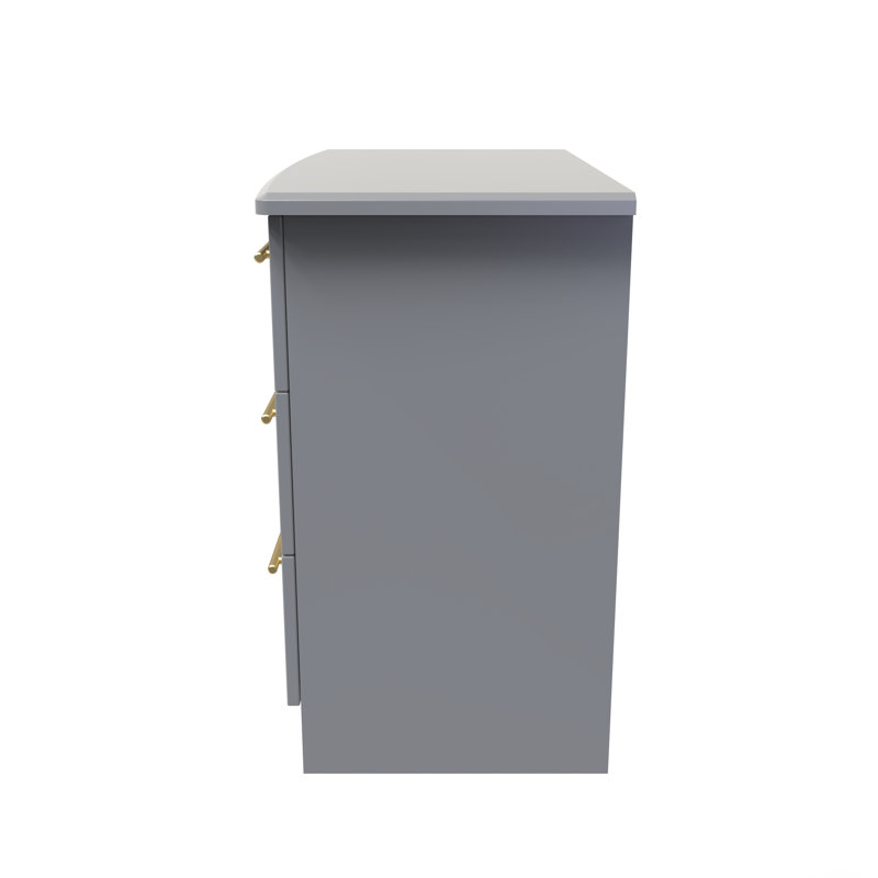 Fully Assembled Addasyn 3 Drawer 76.5Cm W Chest of Drawers, Dust Grey