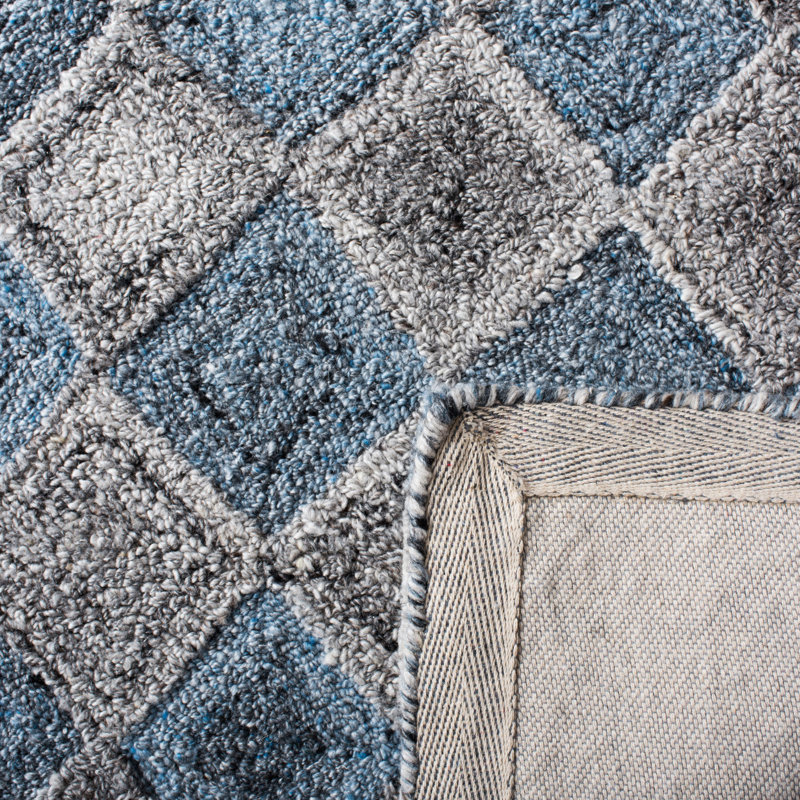 Ffraid Hand Tufted Performance Geometric Rug, Rectangle 8' x 10'