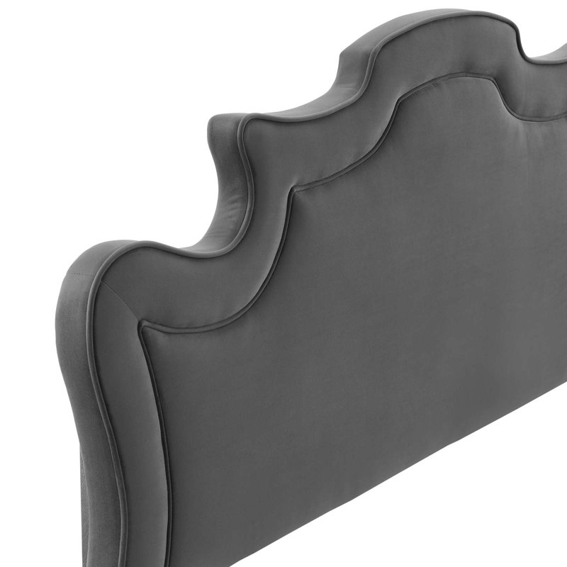 Modway Evangeline Performance Velvet Headboard, Twin, Charcoal