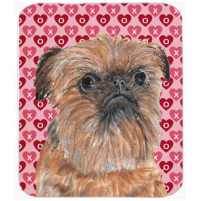 The Holiday Aisle Brussels Griffon Valentine's Love Rectangle Glass Cutting Board