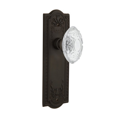 Plaque Meadows avec bouton victorien en cristal