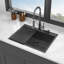Évier de cuisine encastré noir Gunmetal