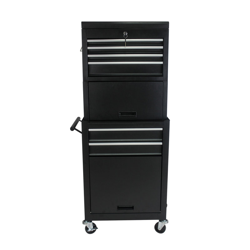 Armoire à outils sur roulettes, Noir
