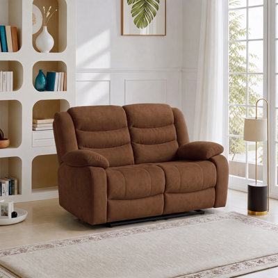 Frithiof 59"Microfiber Manual Recliner Chair Reclining Loveseat