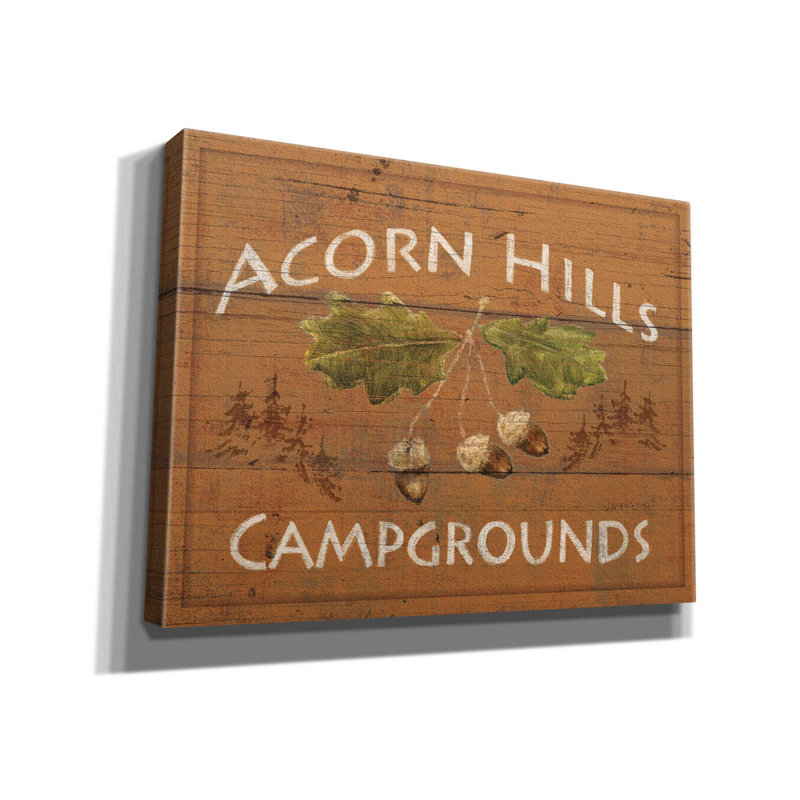 «Whittney Lodge Signs I on Canvas» par James Wiens, reproduction, H 12 po x l 16 po x P 0,75 po
