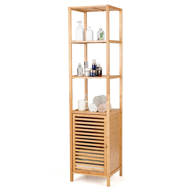 Bookham Bamboo Freestanding Linen Cabinet