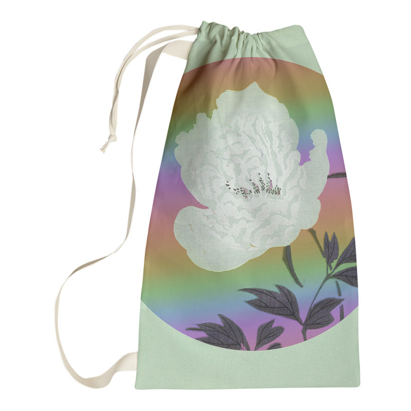 Steadman Fabric Laundry Bag with Handles, Large (76.5" H x 29.5" W x 1.5" D), Green