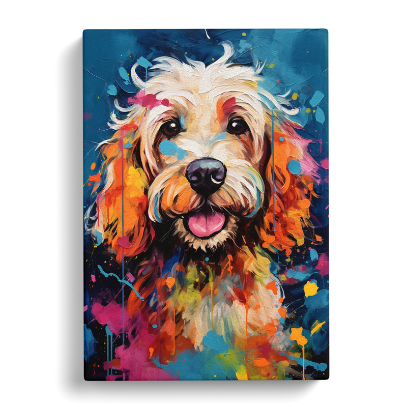 Cockapoo Abstract No.2 - Print on Canvas, 50cm H x 35cm W x 3cm D