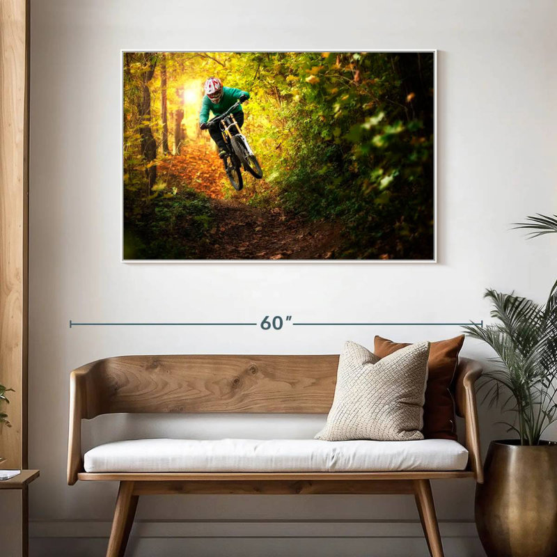Vélo de montagne, 46 po x 31 po, Cadre flottant blanc