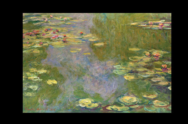 «Water Lilies, 1919», reproduction par Claude Monet sur toile tendue, H 18 po x l 26 po x P 1,5 po, Pas de tapis