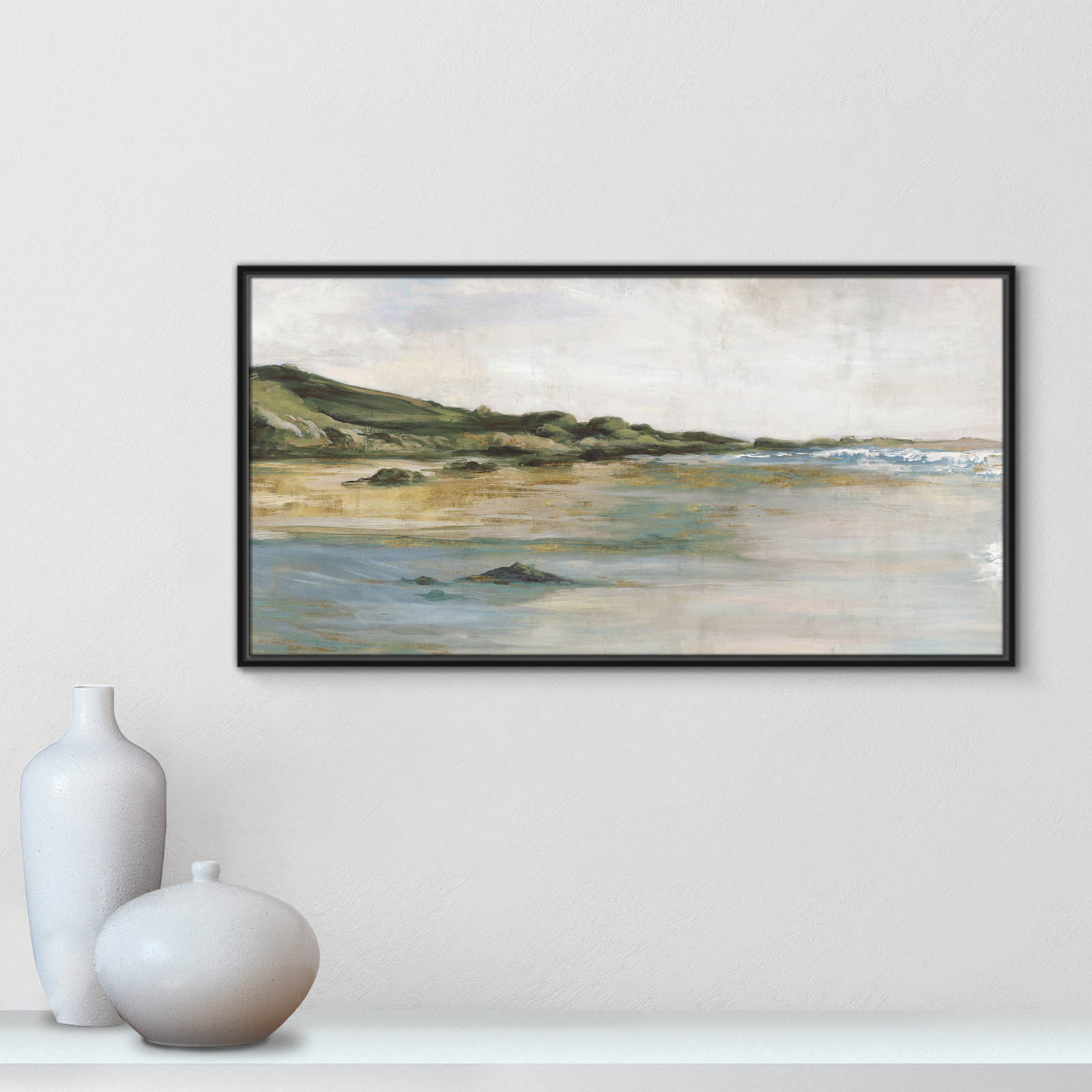 Cordoba "Tide's Edge" Print, 21.5" H x 41.5" W, Black