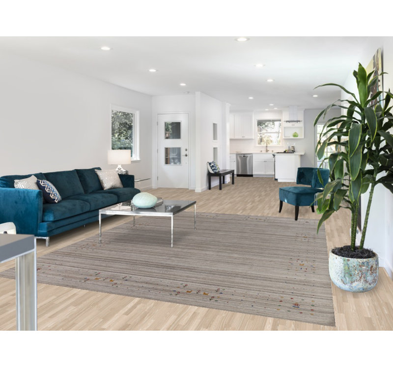 Striped Gabbeh Oriental Area Rug