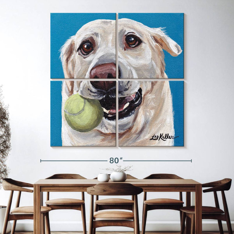 Brampt Yellow Lab Ball, 74" H x 74" W