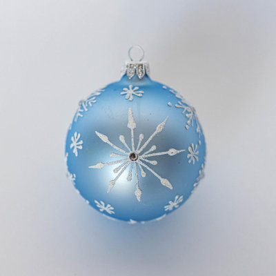 Allover Snowflake Patterns Ball Ornament