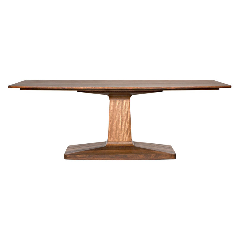 Travis Walnut Wood Dining Table, Dark  Walnut