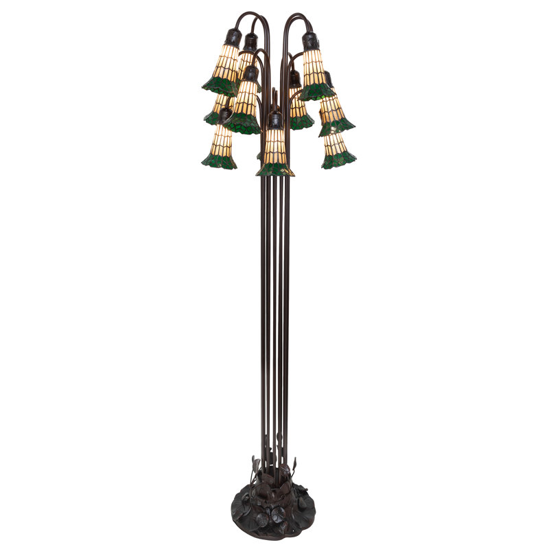 Bueche Tree Floor Lamp, Green/Amber