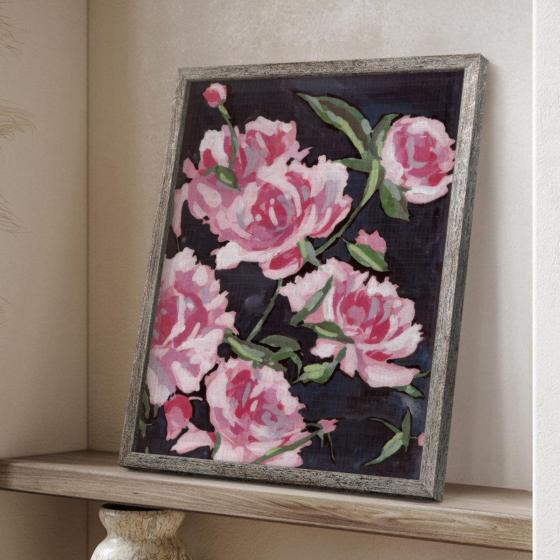 Meer Rosa I, reproduction encadrée - bois massif 2991320, H 21 po x l 17 po