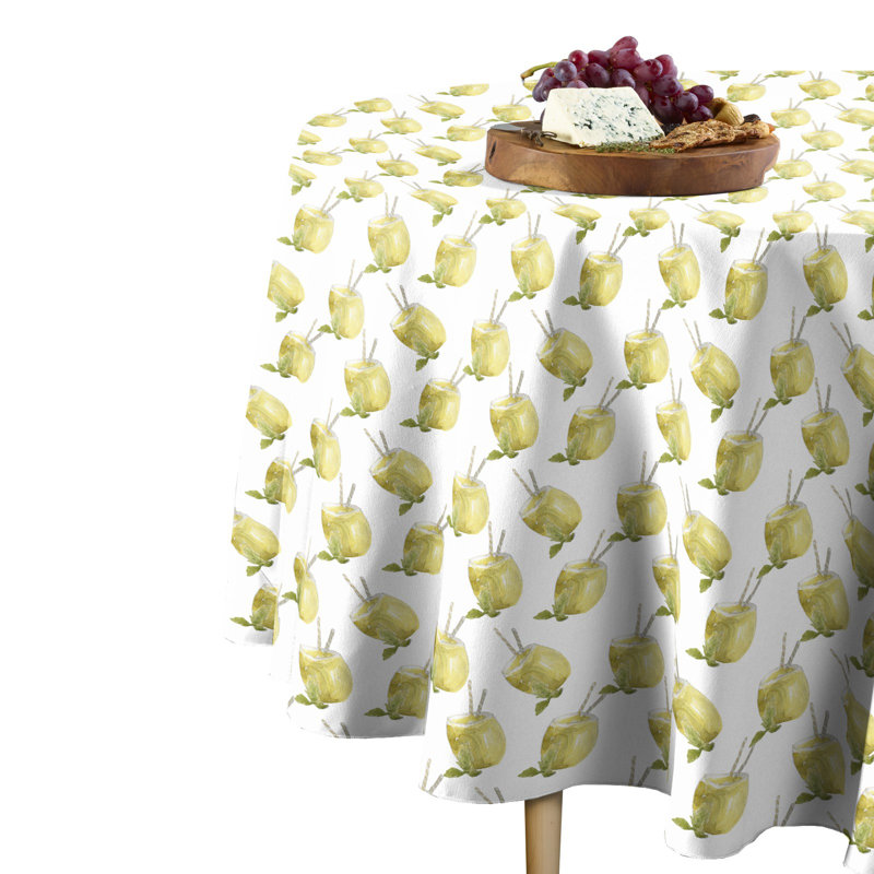 Samora Geometric Round Tablecloth, 60" x 60"