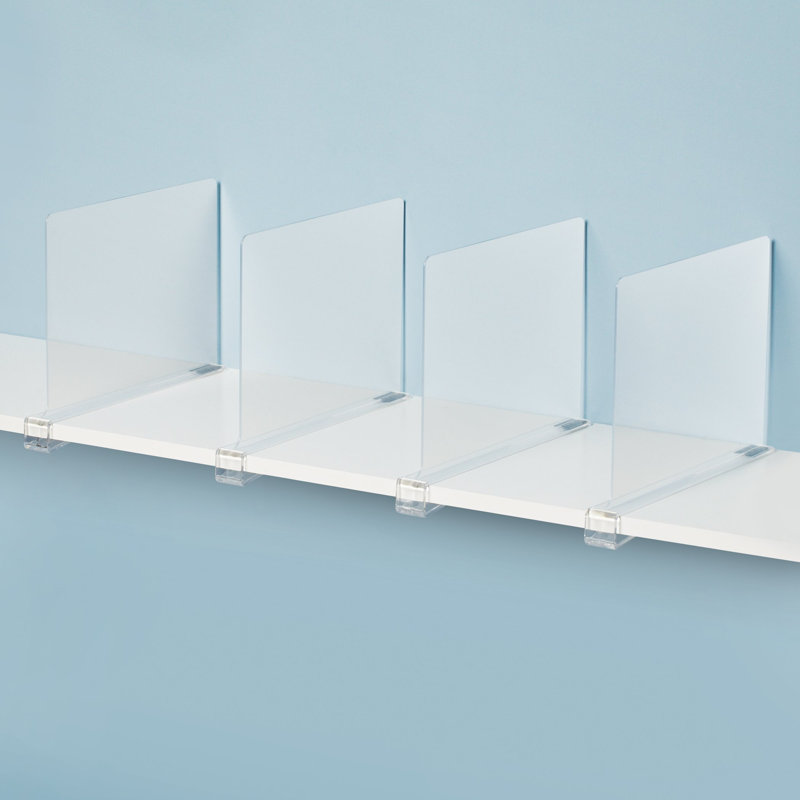 Closet Shelf Dividers with Anti-Slip Felt Pads - Set of 4