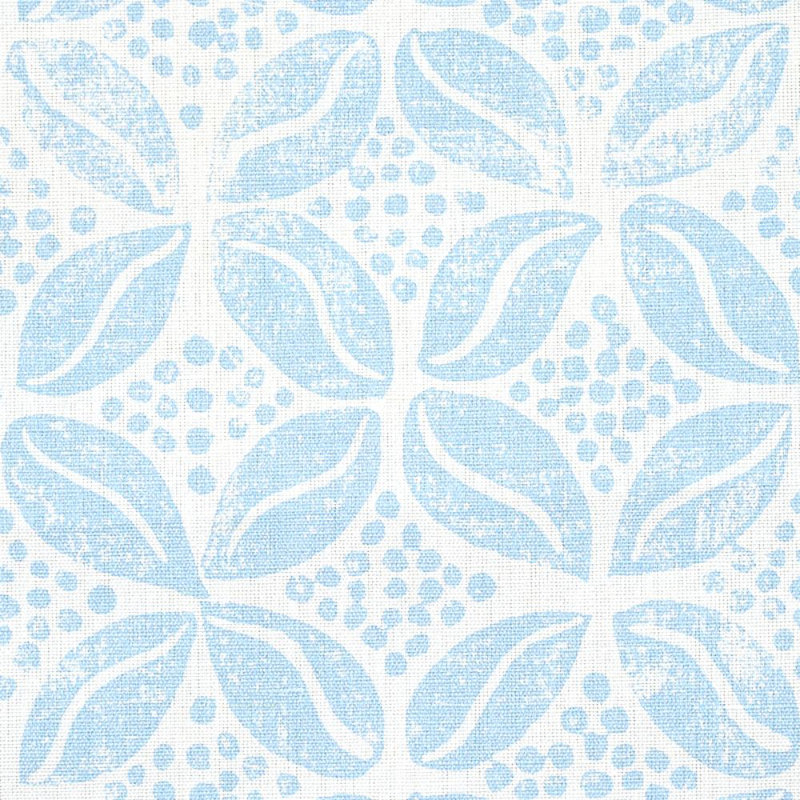 Schumacher x Molly Mahon Coffee Bean Fabric, Sky