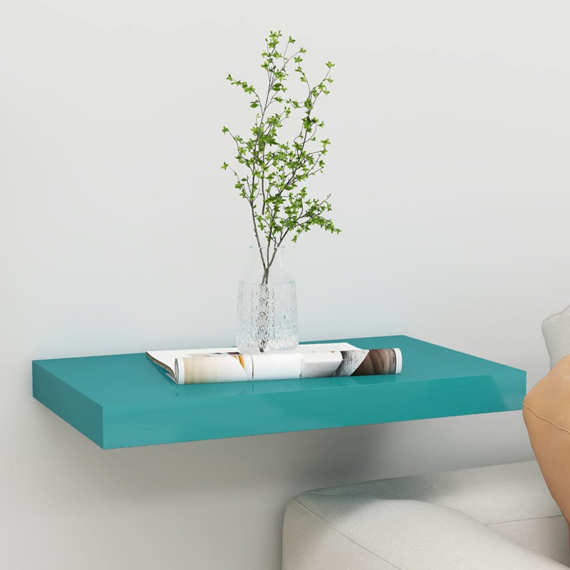 Blus Floating Shelf, Oak/White, 3.8cm H x 50cm W x 23cm D