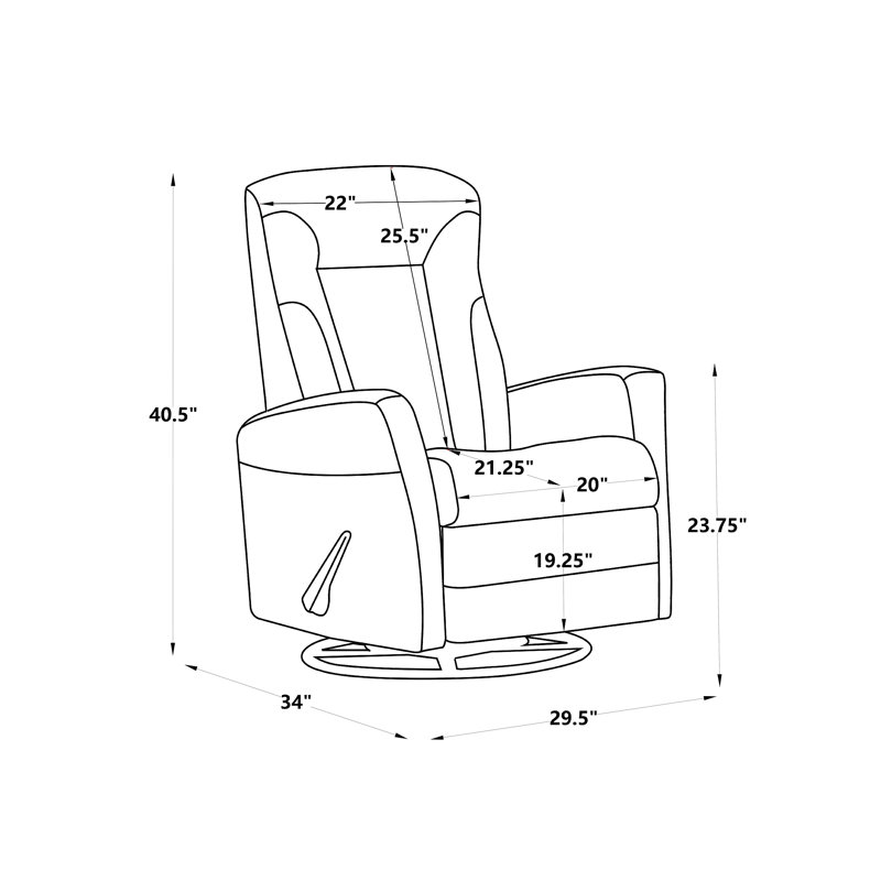 Sinechra Upholstered Swivel Recliner