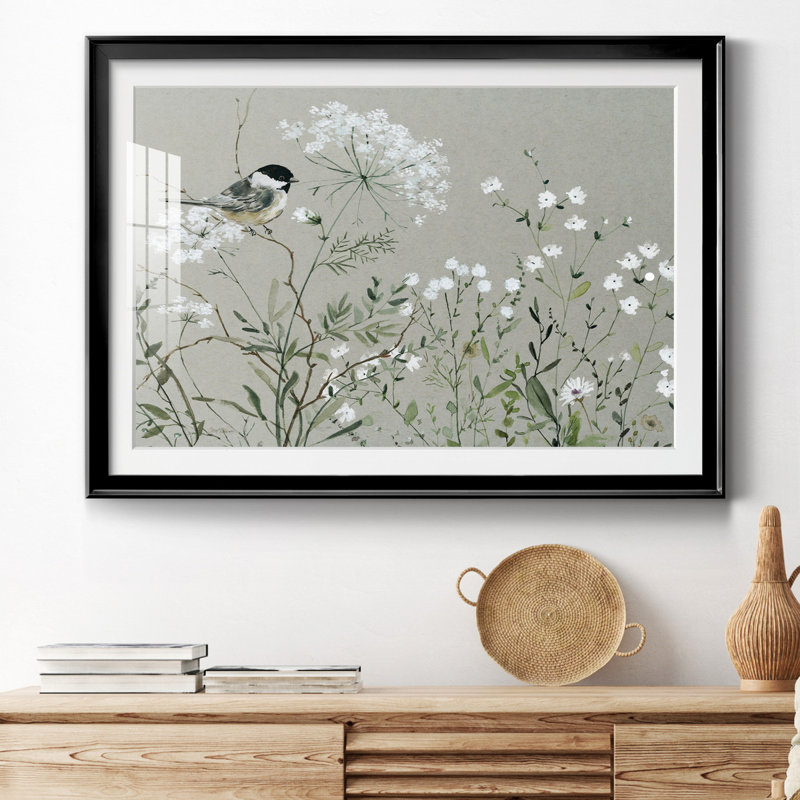 " Bouquet Of Grace Meadow I ", Black, 18.5" H x 24.5" W x 1.5" D