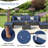 Pe Rattan Outdoor Wicker Sectional Furniture Chair Set With Cushions And Tea Table-1979657769
