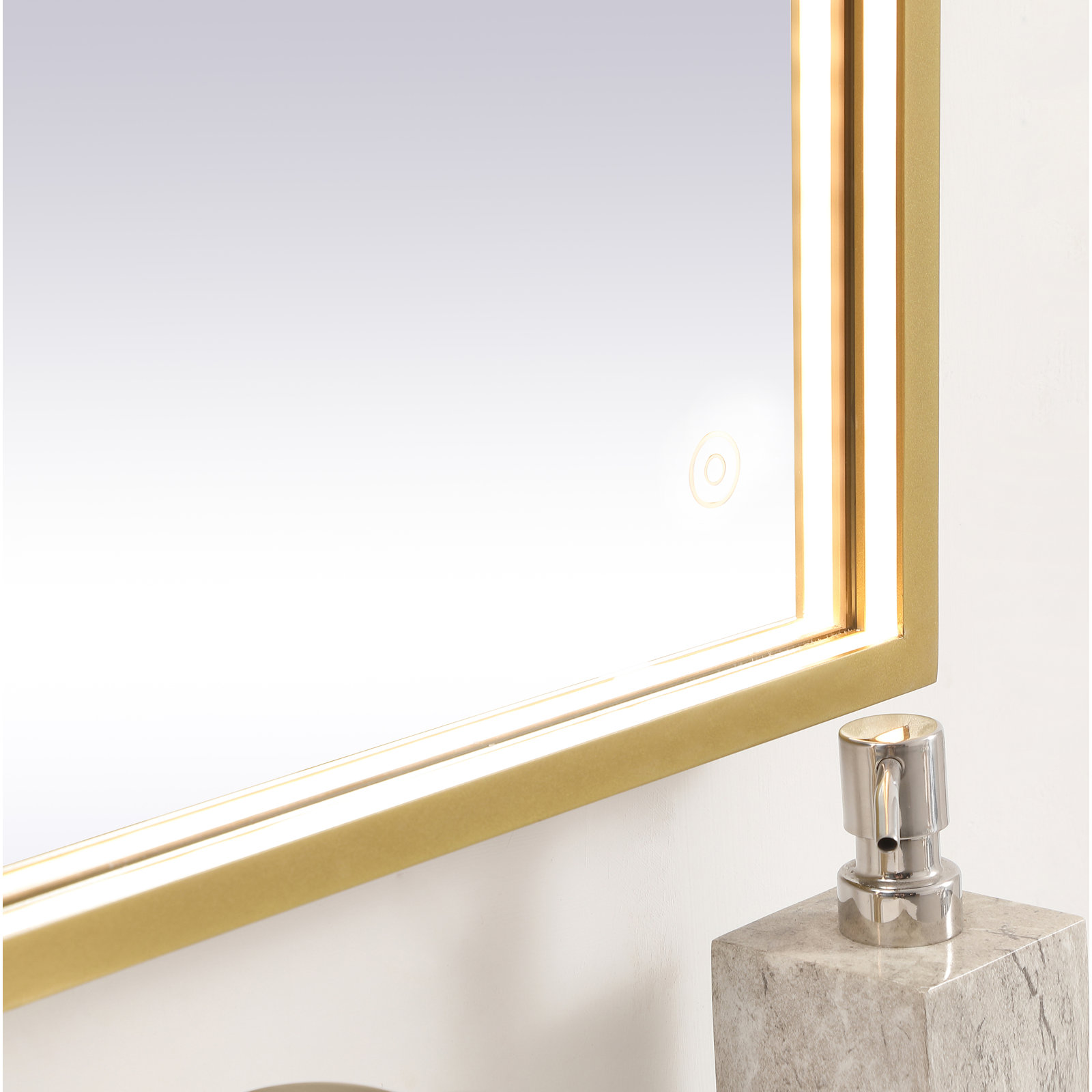 Piche Aluminium Mirror, 20" x 40", Brass