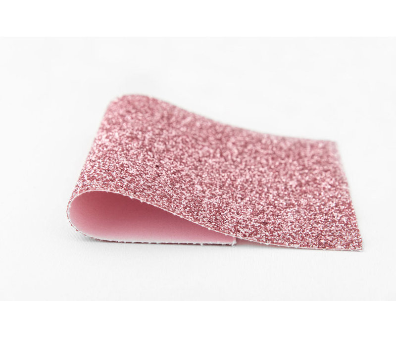 Flamant rose - échantillon de papier peint scintillant véritable (format A6)