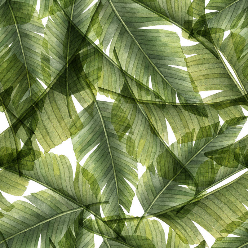 Palm Leaves by Rudy Balasko - Wrapped Canvas Print, 91cm H x 91cm W x 3.8cm D