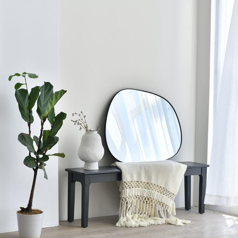 Miroir mural 17,5 "* 22,5", noir
