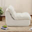 Canapé beige moderne avec structure en métal, salon confortable et compact pour la maison ou le bureau