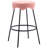 Kipten Upholstered 26.97" Counter Stool with Teddy Velvet Seat and Metal Frame-58316687