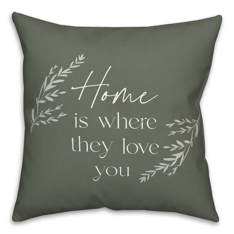 Coussin décoratif intérieur / extérieur en polyester , H 18 po x l 18 po, Sauge