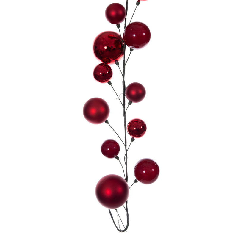  Guirlande 10 'Red Ball Branch, Rouge