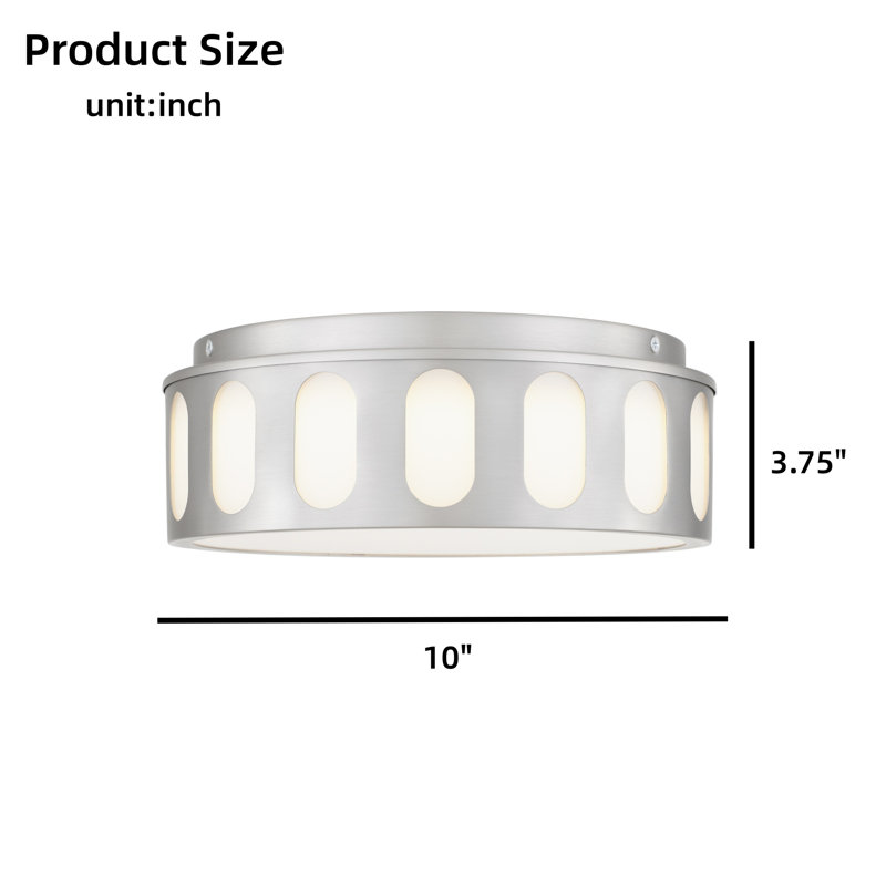 11.25-Inch LED Recessed Light Fixture, Ceiling Mount, Three Color Temperatures