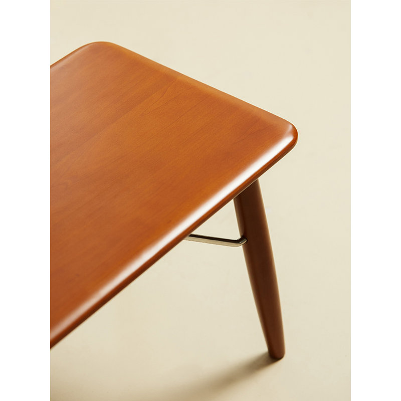 Banc rectangulaire vintage rétro en bois massif pour salon et salle à manger, H 15,75 po x l 47,24 po x P 14,17 po