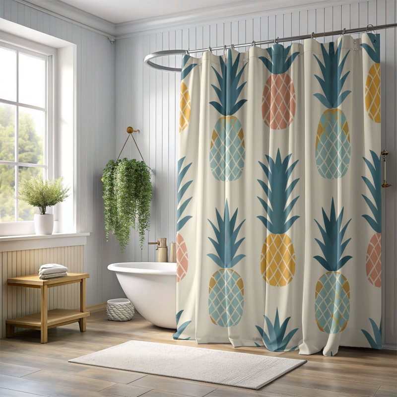 Beach Fun - Rideau de douche Premium, H 74 po x l 71 po