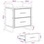 40 cm W Galvanised Steel Bedside Table-1184283516