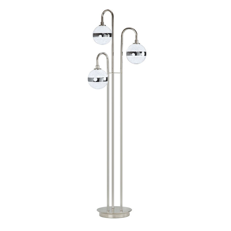 Lakresha 60'' Polished LED Tree Floor Lamp with USB