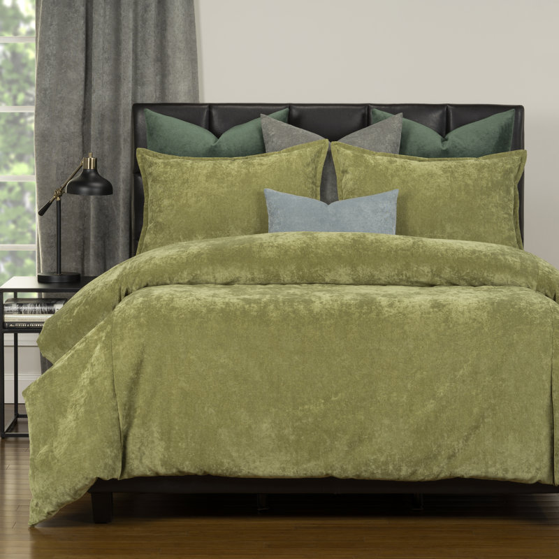Ensemble de housse de couette et insert Mixology, Housse de couette grande + 7 pièces supplémentai, Olive