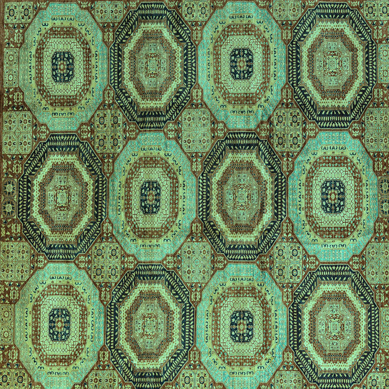 Washable Oriental Indoor Rug, Square 4'