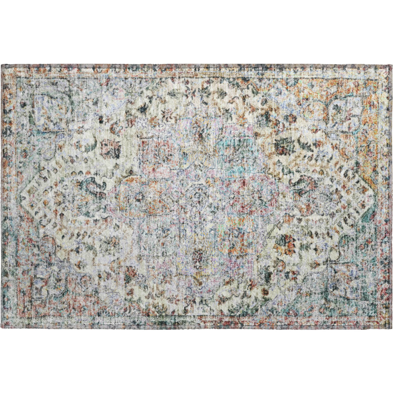 Premium Machine Washable Mayfield AMF2138 global Rug, 1'8" x 2'6", Sage