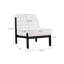 Fauteuil d'appoint Fluffy blanc avec structure en bois massif noir-130672258-130672255