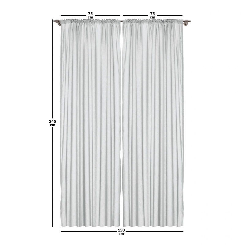 McNabb Semi Sheer Sliding Panel Pair, Width 75 x Drop 245 cm