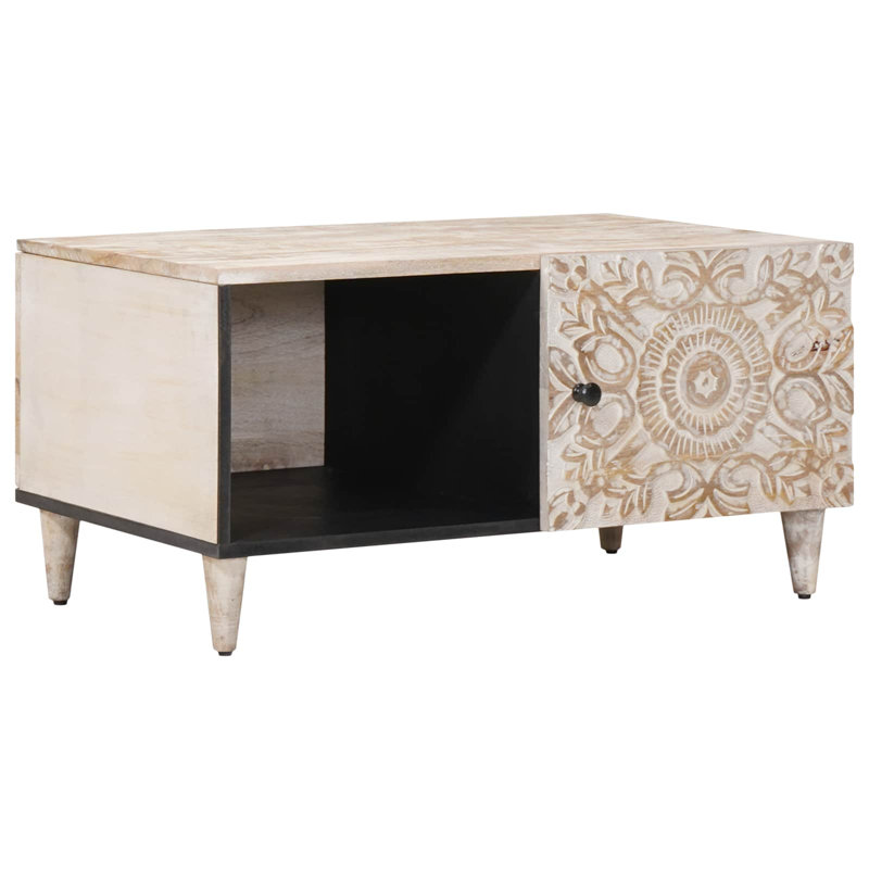  Coffee Table Solid Mango Wood Furniture Rectangular Indoor Modern Decor