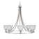 Paramount 8 Light Uplight Chandelier With 5" Clear Ribbed Glass