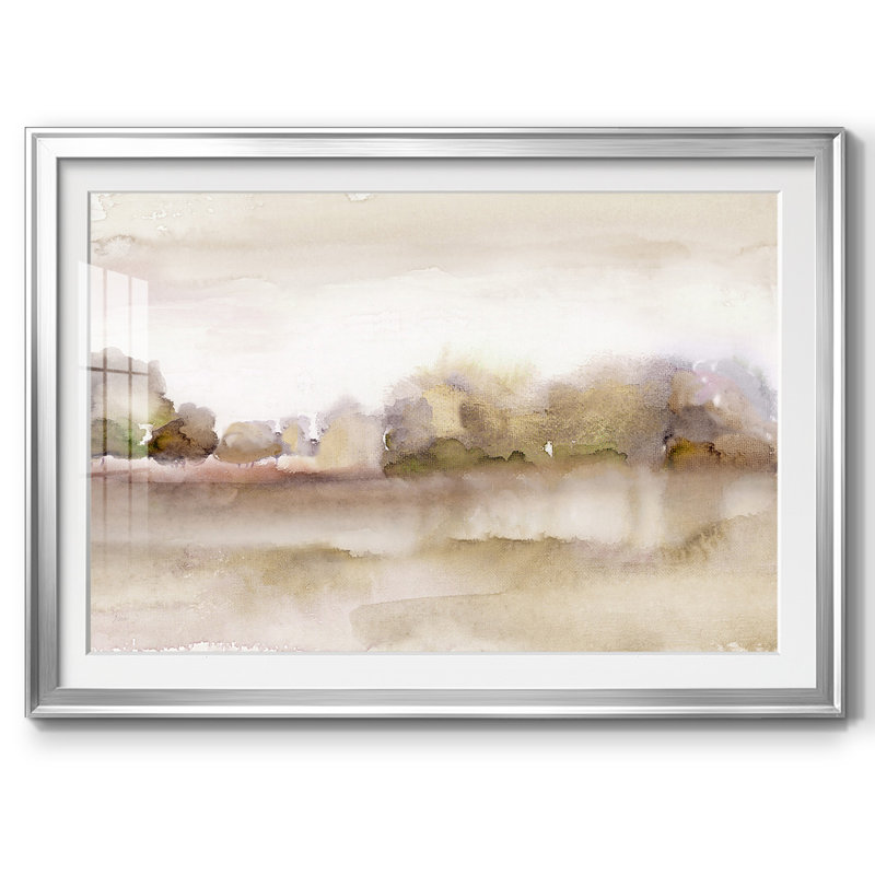 Couleurs d'automne encadrées sur papier, H 30 po x l 44 po x P 1,5 po, Argent